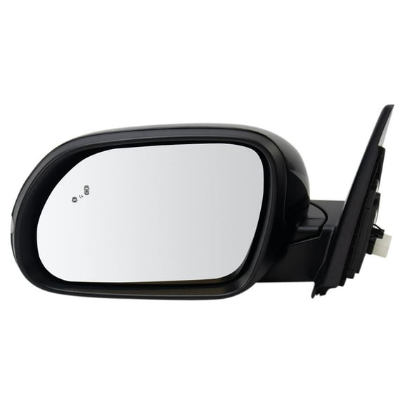 TRQ Side View Mirror Power Heated Turn Signal Blind Spot Gloss Base LH for Soul MRA09967 Fits select: 2020 KIA SOUL