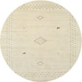 thumbnail image 1 of Ahgly Company Machine Washable Indoor Round Contemporary Vanilla Gold Area Rugs, 3' Round, 1 of 7