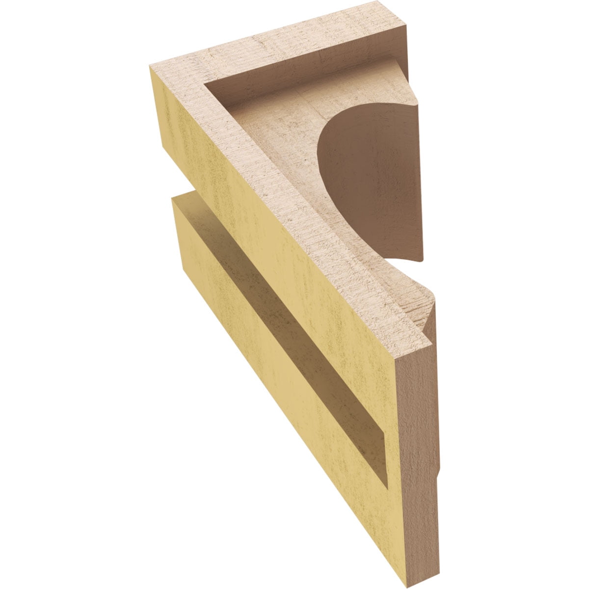 4"W x 4"D x 8"H Wide Emerson Rough Cedar Woodgrain TimberThane Corbel, Primed Tan