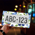 thumbnail image 4 of 1 Pcs Blueberries License Plate Frame, License Plate Cover for Car Decorative Parts, Aluminum License Plate Bracket Holder Rust-Proof Weather-Proof for US Standard Car, 4 of 9
