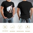 thumbnail image 5 of Knights Templar Glam Men's Cotton Short Sleeve HD Print Tee for Casual T-Shirt Crew Neck Top Black 3XL, 5 of 7