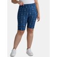 thumbnail image 2 of Terra & Sky Women’s Plus Size Bike Shorts, 10" Inseam, 2-Pack, Sizes 0X-5X, 2 of 7