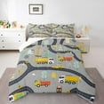 thumbnail image 1 of Erosebridal Construction Site Transportation Bedding Full Comforter Set, Cartoon Truck Down Comforter, Reversible 3pcs, 1 of 8