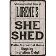 thumbnail image 1 of LORENE'S She Shed Sign Gift Lady Cave Gift 8 x 12 High Gloss Metal 208120082479, 1 of 1