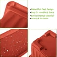 thumbnail image 5 of Flower Planters 17 Inches Plastic Vegetable Plant Pot Rectangular Planters with Trays for Windowsill, Patio, Porch, Garden, Home Decor (Red) 3 Pack, 5 of 6