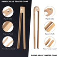 thumbnail image 3 of JUNWELL 2 Pieces Magnetic Bamboo Toaster 8.7 Inch Wooden Kitchen Toast for   Natural Bamboo Kitchen Utensils, 3 of 5