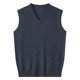 thumbnail image 1 of pstuiky Camiseta sin mangas para hombre, Suéter elástico de cuello redondo tejido en color liso para hombre Camisas para hombres m, 1 of 3