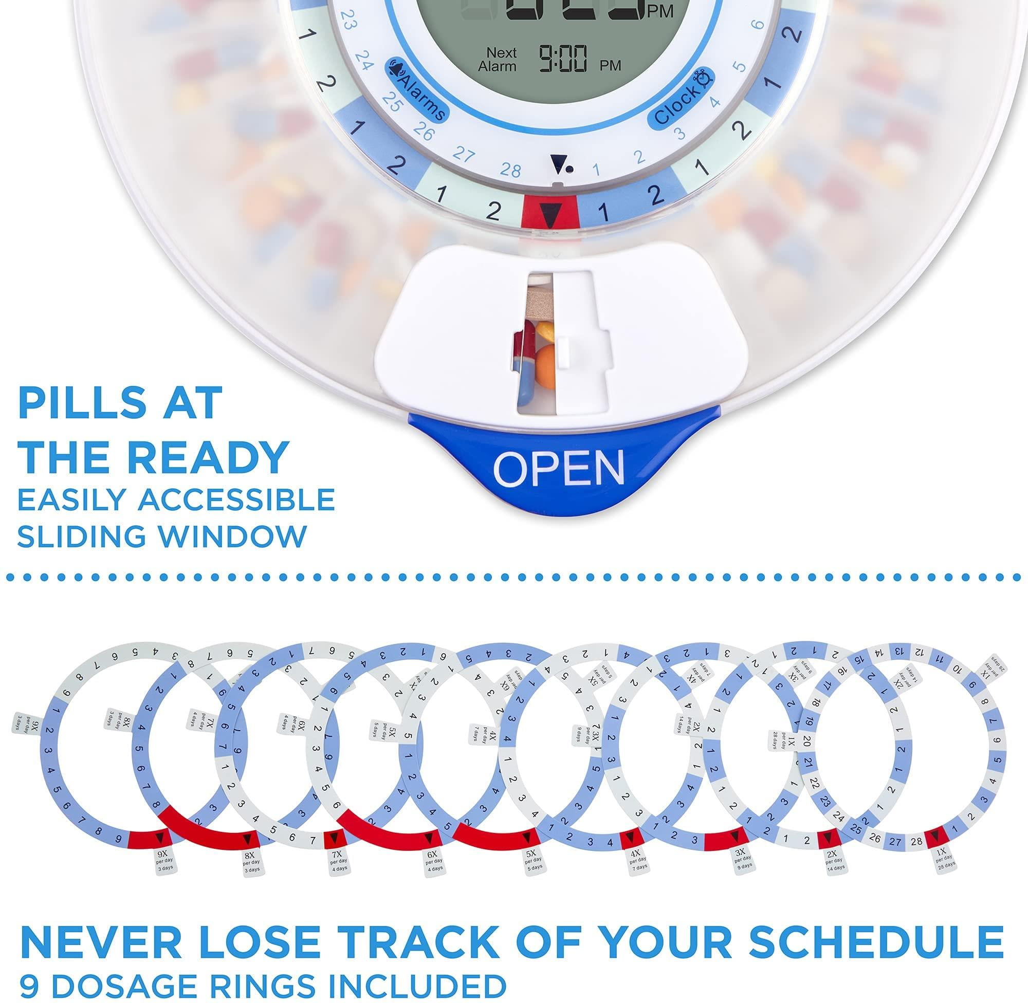 Live Fine Smart Automatic Wifi Pill Dispenser Pill Organizer, Frosted