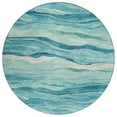 thumbnail image 2 of Addison Rugs Chantille Indoor/Outdoor Transitional Geometric, Abstract Turquoise Washable Round Rug, 8' x 8', 2 of 6