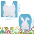 thumbnail image 3 of Decoración de baño de Pascua, juego de baño festivo, diseño de dos piezas, temática primaveral, decoración de baño para el hogar, adorno festivo para baño, detalles de temporada de Pascua, 3 of 9