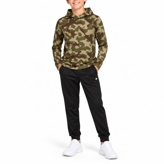 RBX Boys Jogger Set - 2 Piece Athletic Thermal Hoodie and Jogger Sweatpants for Boys (8-16)