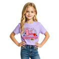 thumbnail image 4 of Curuila Child Toddler Girls Tshirt Short Sleeve Letter Print Crew Neck Tops For Girls Everyday Wear Comfortable Tee Size 12-13 Years, 4 of 4