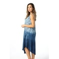 thumbnail image 3 of Riviera Sun Ombre Tie Dye Summer Dress with Floral Painted Design (Blue, X-Large), 3 of 4