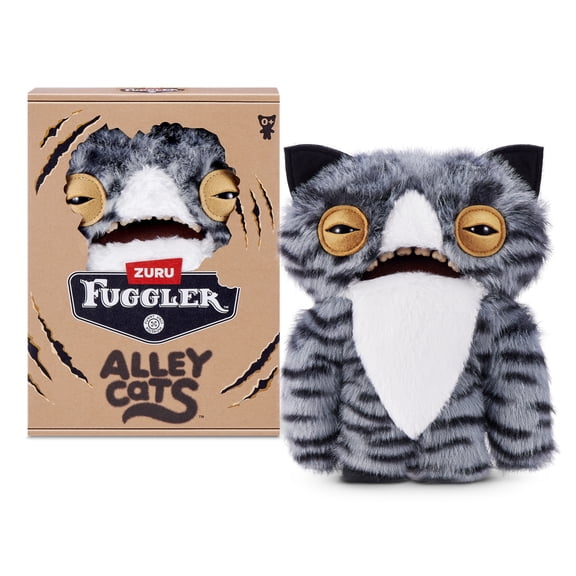 Fuggler Alley Cats 9 inch (Wide Eyed Cat), Funny Ugly Monster Stuffed Animal Toy by ZURU