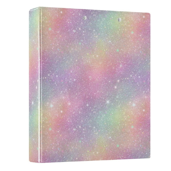 Three Ring Binder Pastel Rinbow Colors 1.5 Inch Round Binder D-Rings for Office Supplies and More