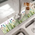 thumbnail image 2 of Kitchen Sink Splash Guard Faucet Mat -1 PC Super Absorbent Fast Drying Mat Sink Gadgets-Splash Guard Behind Faucet Drip Catcher for Kitchen, Bathroom,Sink Mat, Dish Drying Mat, Bathroom(23.5" X 5.5" ), 2 of 6