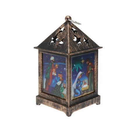 

Christmas Retro Decorative Lantern Night Lamp Portable Party Props (Jesus)