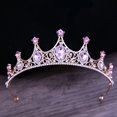 thumbnail image 3 of KMVEXO-corona y Tiara de cristal gótico para mujer, accesorios para el cabello de novia de boda, corona de diamantes de imitación, Diadema, barroco, Vintage, negro, 3 of 5