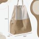 thumbnail image 3 of Aleko Large Beach Bag - Woven Beach Bag - Canvas And Jute Boho Tote Summer Shoulder Bag, 3 of 5