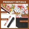 thumbnail image 6 of Mini 21" x 21" Mahjong Mat for Travel Tropical Floral Palm Leaves Pink Hibiscus Citrus Cocktails Non-Slip Noise Reduction Mahjong Tiles for Dominoes Poker Card, 6 of 6
