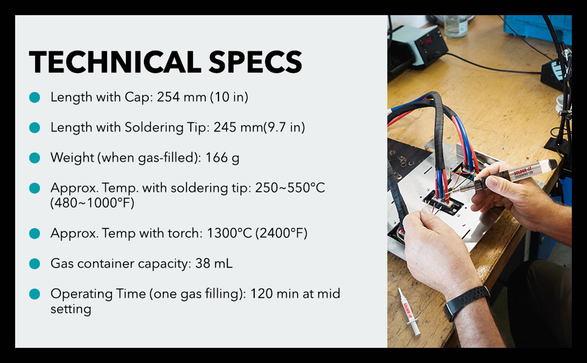 Solder It Pro-120 (PRO-120) Butane Soldering Iron | Cordless and Portable Soldering Gun | Multi-Function Butane Heat Gun | Home Improvement Tools, Auto Repair, and Soldering Kit Essential