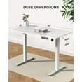 thumbnail image 3 of ErGear Height Adjustable Electric Standing Desk, 55 x 28 Inches Sit Stand up Desk, Large Memory Computer Home Office Desk with Two-Piece Desktop (White), 3 of 9