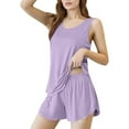 thumbnail image 1 of Womens pajama sets Women Comfortable Casual Color Matching T Shirt Contrasting Color Top Two Piece Suit Two Piece Suit L, 1 of 7