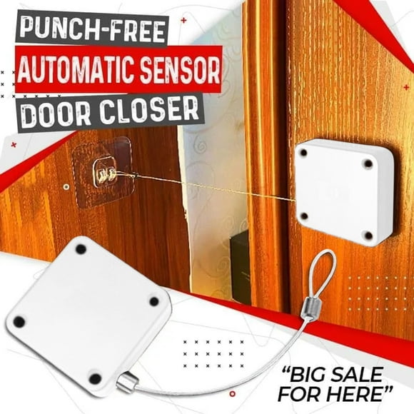 Boreal Craft Automatic Pull Cord Door Closer No Drill Door Stop Stoppers for Sliding Doors Door Stopper Knob Shim Air Bag 300 Door Stopper Clip on Life Wide Open Stickers Door Prop for Cats Door