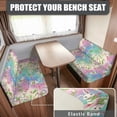 thumbnail image 2 of Uorisanigo Rabbit Tulip RV Sofa Seat Cover Breathable and Dirt-Resistant Camper Dinette Cushion Covers Stretchable Couch Cushion Slipcovers with 1 Backrest Cover & 1 Bench Cover, 2 of 7