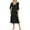 A-Black74, variant on XIAONU Soft Knit Belted Robe For Women 3/4 Sleeve Wrap Front Housecoat Comfy Casual Loungewear Nightdress