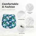 thumbnail image 6 of Lsque Blue Lotus Flower Printed Women's Running Shorts with Liner Pockets,Elastic Quick Dry Workout Athletic Gym Yoga Shorts,Womens High Waist Shorts-XX-Large, 6 of 9