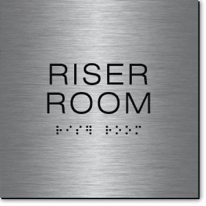 Riser Room Sign-Steel / Black (4 Units) - Walmart.com