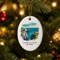 Red Rope Bridges Carrick-A-Red Oval Christmas Keepsake, Rope Bridge Travel Destination ...