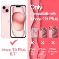 thumbnail image 2 of JETech Cute Case for iPhone 15 Plus 6.7-Inch, Wave Frame Curly Shape Shockproof Phone Cover for Women and Girls, Clear Hard PC Back (Pink), 2 of 7