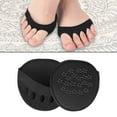 thumbnail image 5 of Five Toe Forefoot Pads, Absorbs Shock Soft Reusable Non Slip Friction Half Insoles Invisible Socks Toe Separator Black, 5 of 8