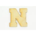 thumbnail image 1 of 1 Pc, 8 Inch X 1/4 Inch Thick Collegiate Font Wood Letters N Easy To Paint Or Decorate For Indoor Use Only, 1 of 2