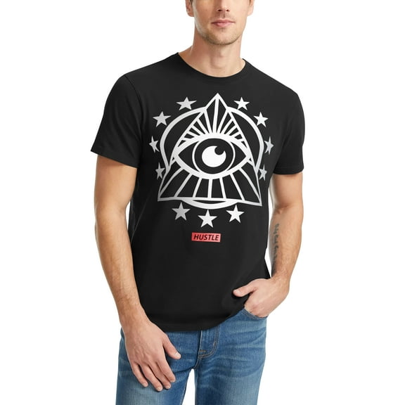 Hat and Beyond Men's Image Print The Eye of Providence All Seeing Eye Short Sleeve Crew Neck Tee Shirt