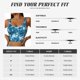 thumbnail image 5 of Fotbe Blue Tie Dye Sujetador Deportivo Largo sin Aros para Mujer con Almohadillas y Soporte Medio, Transpirable y Absorbente, Camiseta Tipo Chaleco o Tank Top-Medium, 5 of 8