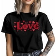 thumbnail image 3 of Mens T Shirts Valentines Day Love Text Short Sleeve Casual Men's Tee Tops Graphic T-Shirts for Teen Boys/Men, 3 of 8