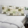 thumbnail image 4 of Spring Floral Throw Pillow Covers, Yellow Flowers Botanical Patchwork Grid Bohemia Soft Breathable Pillow Cases with Invisible Zipper, Small Pillowcases for Couch Bed Sofa Chair 16x24 Inches, 4 of 9