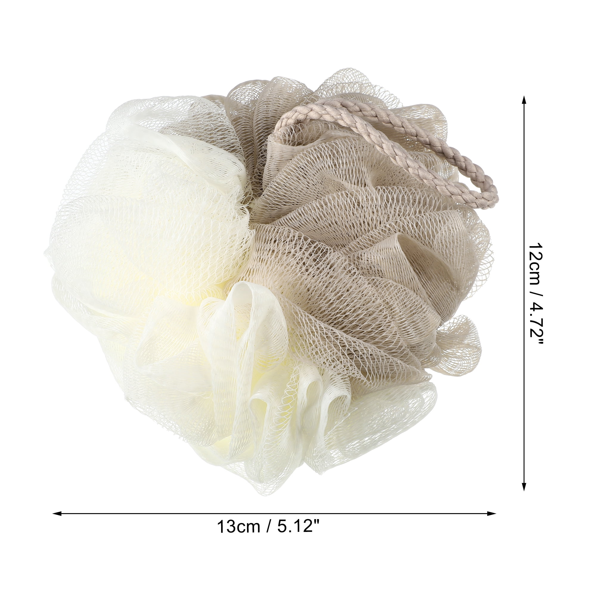 Unique Bargains Bath Shower Loofah Sponge 4.72"x5.12" 1 Pc Khaki