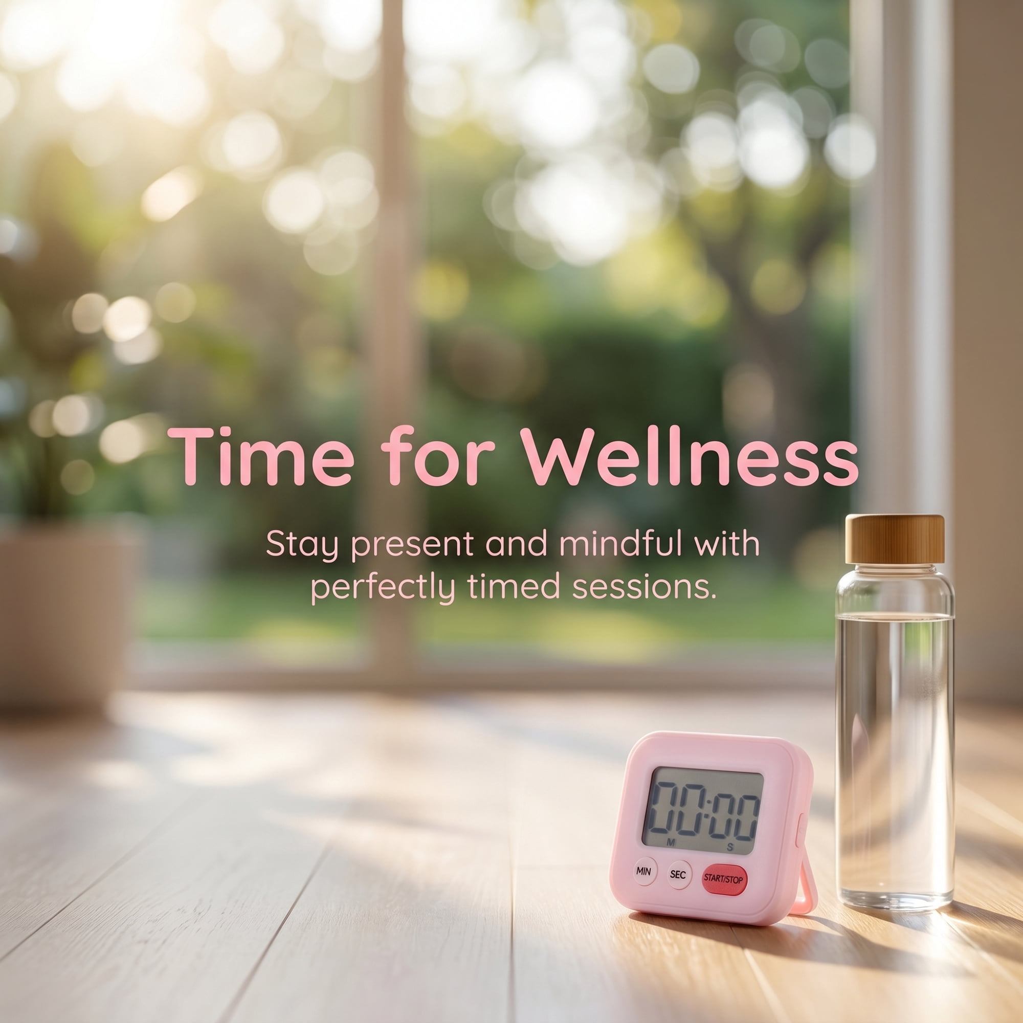 Unique Bargains Kitchen Timer with Loud Alarm and Magnetic Backing Pink