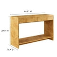 thumbnail image 4 of Hudson 2-Drawer Burl Wood Console Table, 4 of 9
