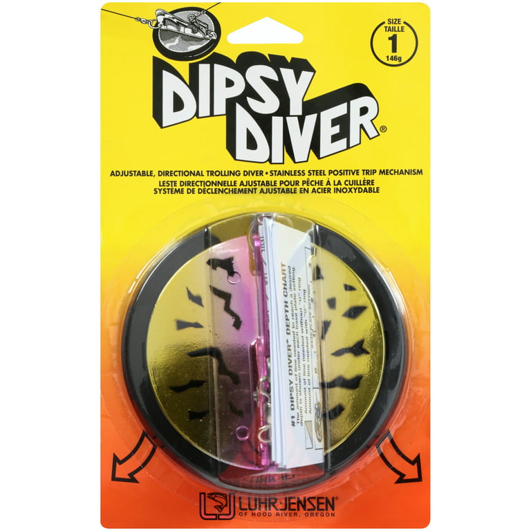 Luhr Jensen Dipsey Diver Adjustable/Directional Trolling Diver 4-1/8  Watermelon/Silver Bottom 
