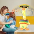 thumbnail image 2 of CIVG 13.7" Dancing Duck baby Toy Talking Musical Singing Duck Toy Recording and Repeating What You Say Electronic Ducks Animal Plush Toys with 120 Songs and Glow for Toddlers Kids, 2 of 9
