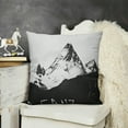 thumbnail image 2 of YINGXI Throw Pillow Cushion Cover, Lettering Hand Drawn Simple Mountains Nature Theme, Decorative Square Accent Pillow Case,Black White 20x20in, 2 of 5