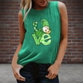 thumbnail image 2 of Camiseta sin mangas suelta con cuello redondo y cuello redondo para mujer Casual St. Patrick's Day Pompotops  lopia990802, 2 of 6