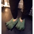 thumbnail image 3 of Zapatos con huella Unisex, pantuflas con garras de dinosaurio de felpa, pantuflas cálidas de invierno para el hogar, pantuflas de monstruo peludas, disfraz de Animal esponjoso para Halloween, 3 of 4