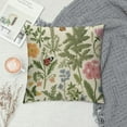 thumbnail image 2 of COMIO  Spring Pillow Covers  Garden Plants Herbs Cushion Cases Wildflowers Botanical Classic Design Throw Pillow Covers for Home Decor Sofa Car Bedroom, 2 of 5