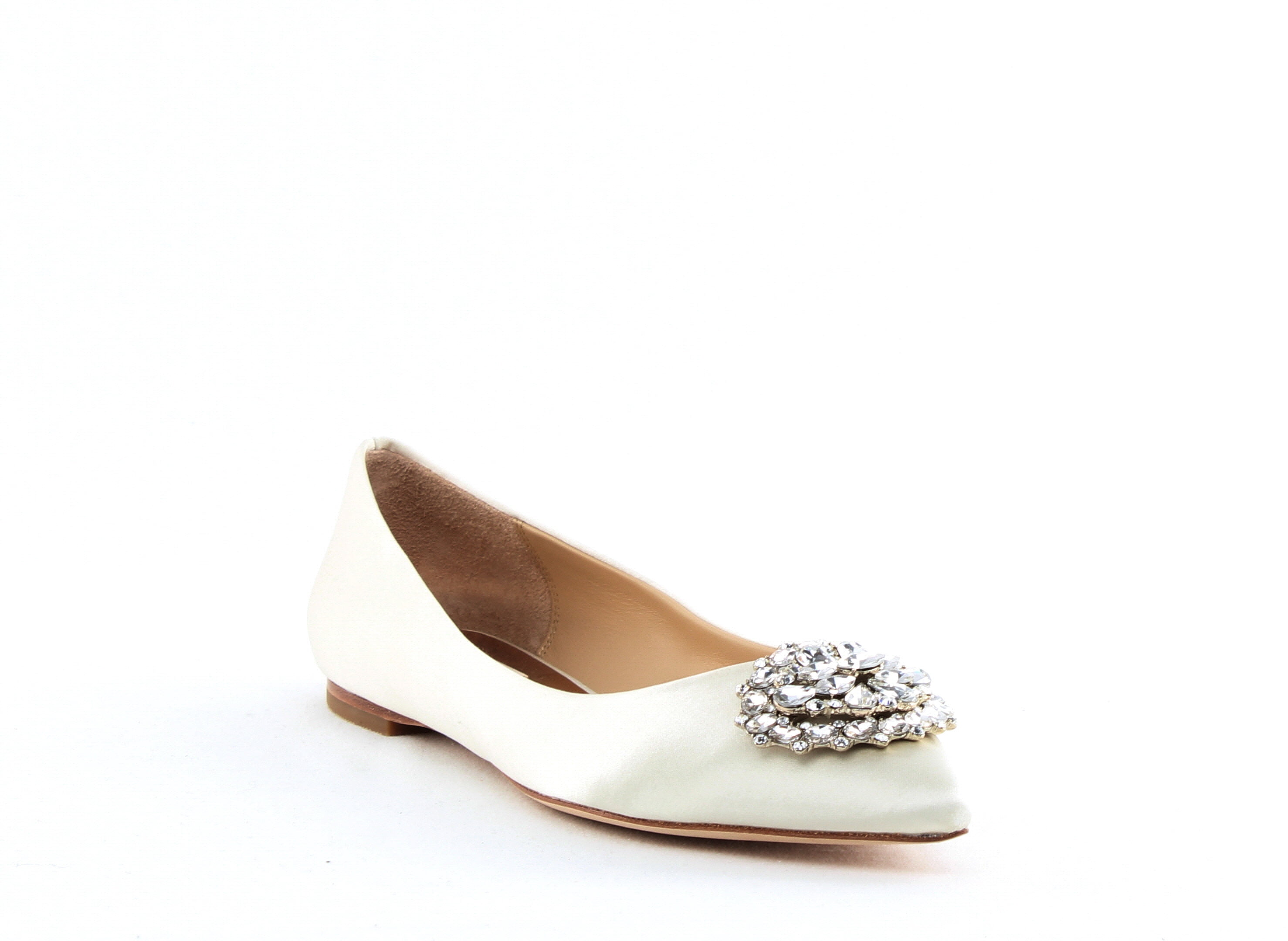 white slip on flats